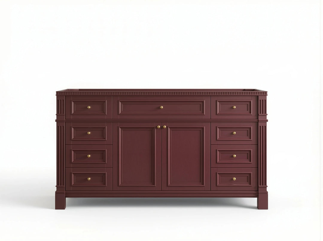 Paris 60 in. W x 22 in. D Single Sink Bathroom Vanity | 
              
                Burgundy
                
                  
             - PRS_BGD_CA_GL_60S - photo №20