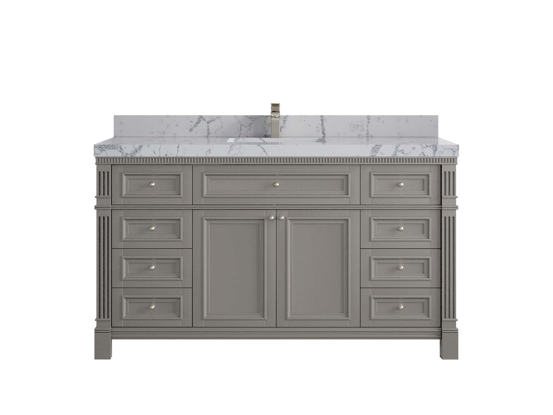 Paris 60 in. W x 22 in. D Single Sink Bathroom Vanity - Willow Bath and Vanity