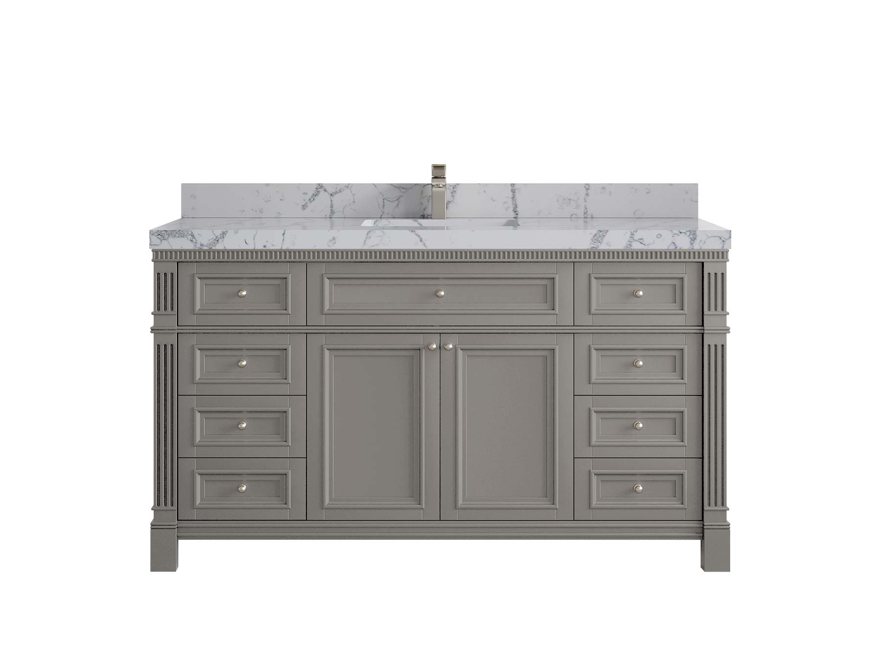 Paris 60 in. W x 22 in. D Single Sink Bathroom Vanity - Willow Bath and Vanity