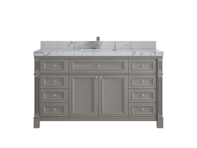 Paris 60 in. W x 22 in. D Single Sink Bathroom Vanity - Willow Bath and Vanity