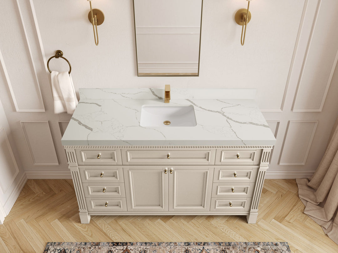 Paris 60 in. W x 22 in. D Single Sink Bathroom Vanity - Willow Bath and Vanity