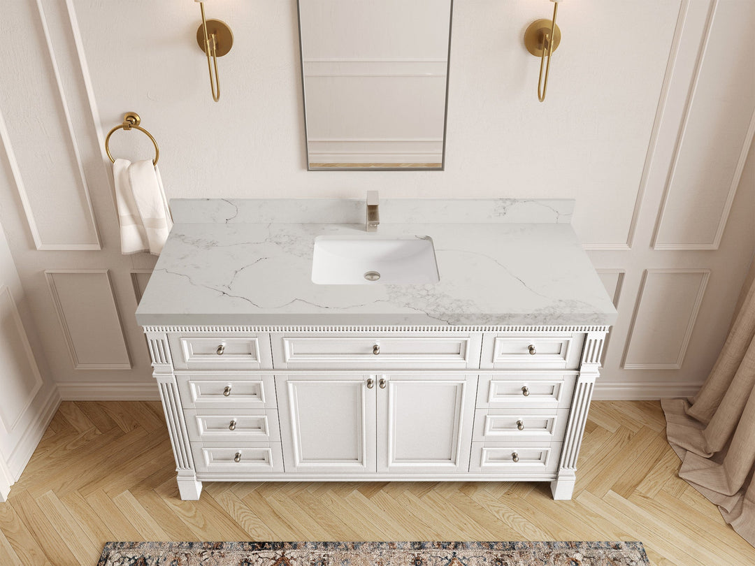 Paris 60 in. W x 22 in. D Single Sink Bathroom Vanity - Willow Bath and Vanity
