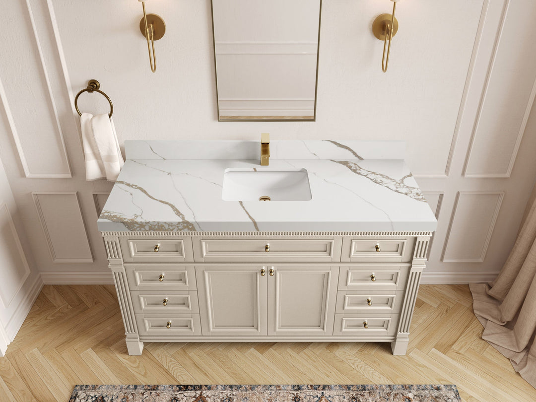 Paris 60 in. W x 22 in. D Single Sink Bathroom Vanity - Willow Bath and Vanity