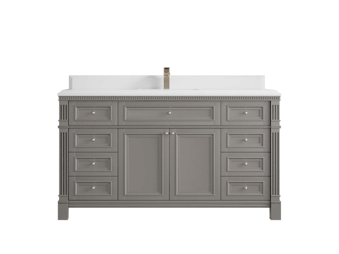 Paris 60 in. W x 22 in. D Single Sink Bathroom Vanity - Willow Bath and Vanity