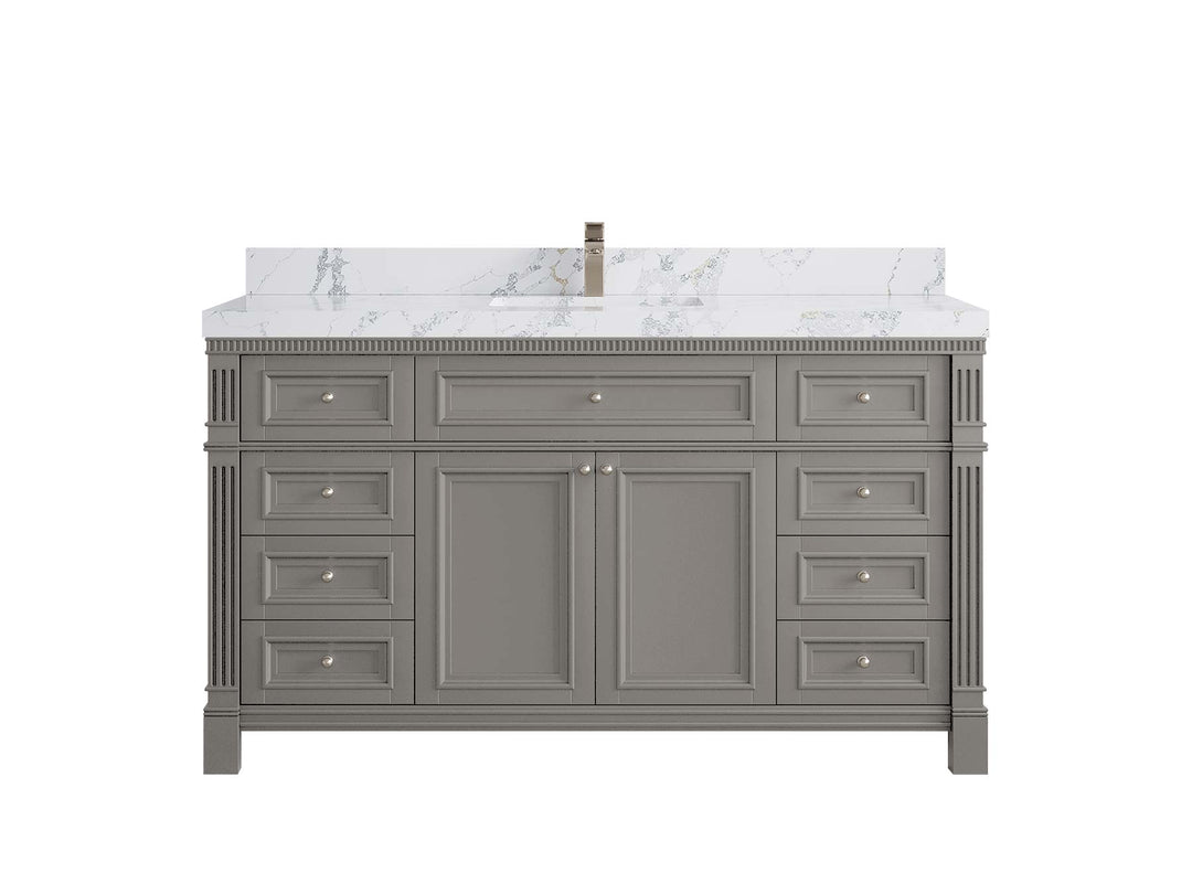 Paris 60 in. W x 22 in. D Single Sink Bathroom Vanity - Willow Bath and Vanity