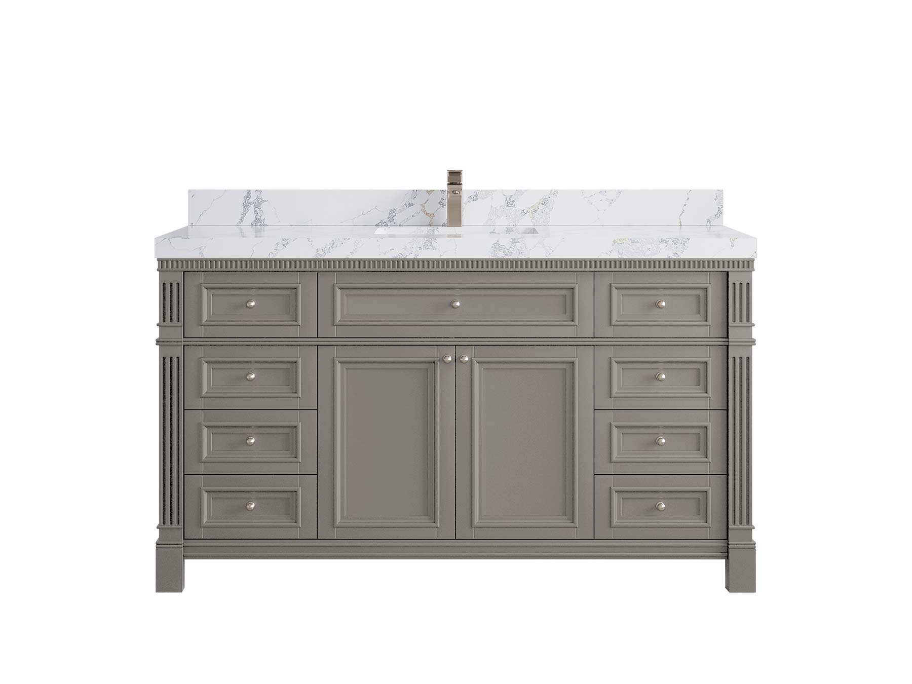 Paris 60 in. W x 22 in. D Single Sink Bathroom Vanity - Willow Bath and Vanity