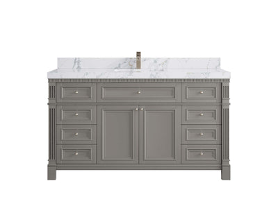 Paris 60 in. W x 22 in. D Single Sink Bathroom Vanity - Willow Bath and Vanity