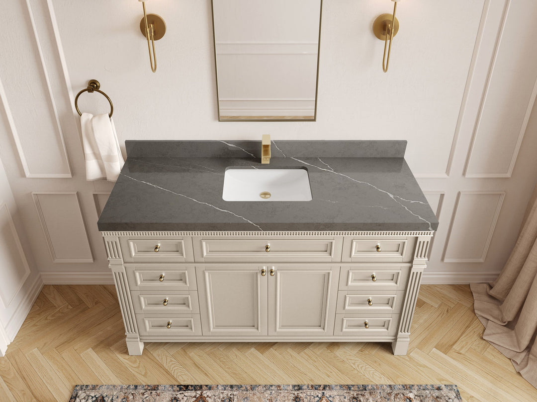 Paris 60 in. W x 22 in. D Single Sink Bathroom Vanity - Willow Bath and Vanity