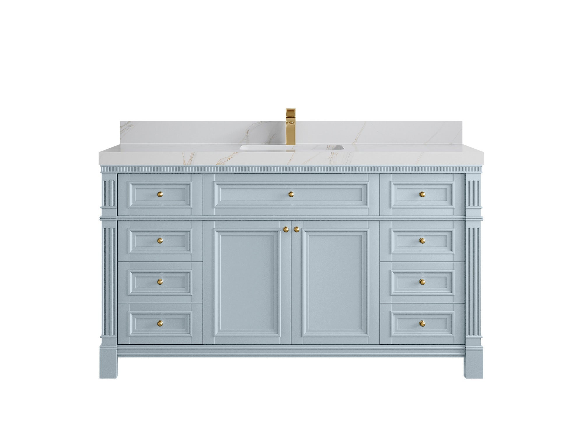 Paris 60 in. W x 22 in. D Single Sink Bathroom Vanity - Willow Bath and Vanity