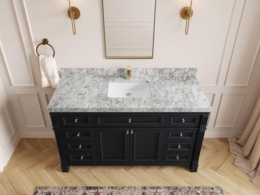 Paris 60 in. W x 22 in. D Single Sink Bathroom Vanity - Willow Bath and Vanity