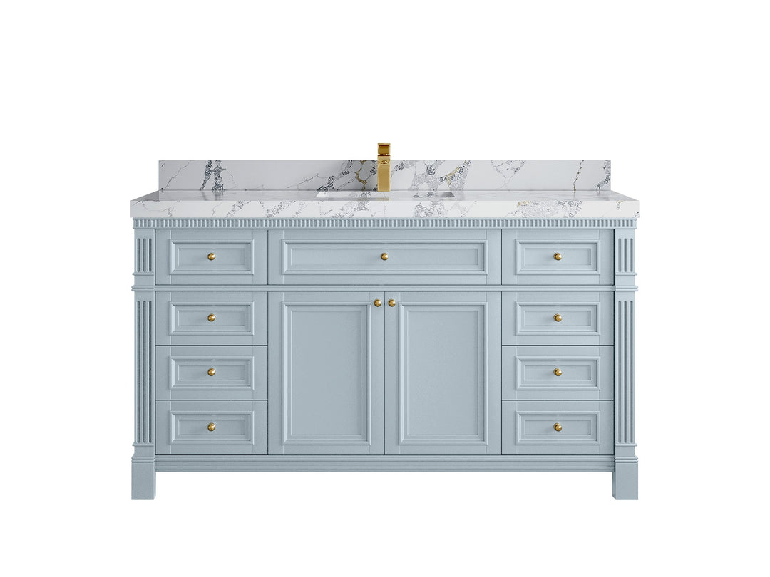 Paris 60 in. W x 22 in. D Single Sink Bathroom Vanity - Willow Bath and Vanity
