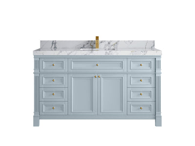 Paris 60 in. W x 22 in. D Single Sink Bathroom Vanity - Willow Bath and Vanity