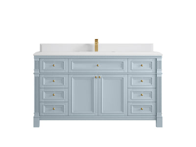 Paris 60 in. W x 22 in. D Single Sink Bathroom Vanity - Willow Bath and Vanity