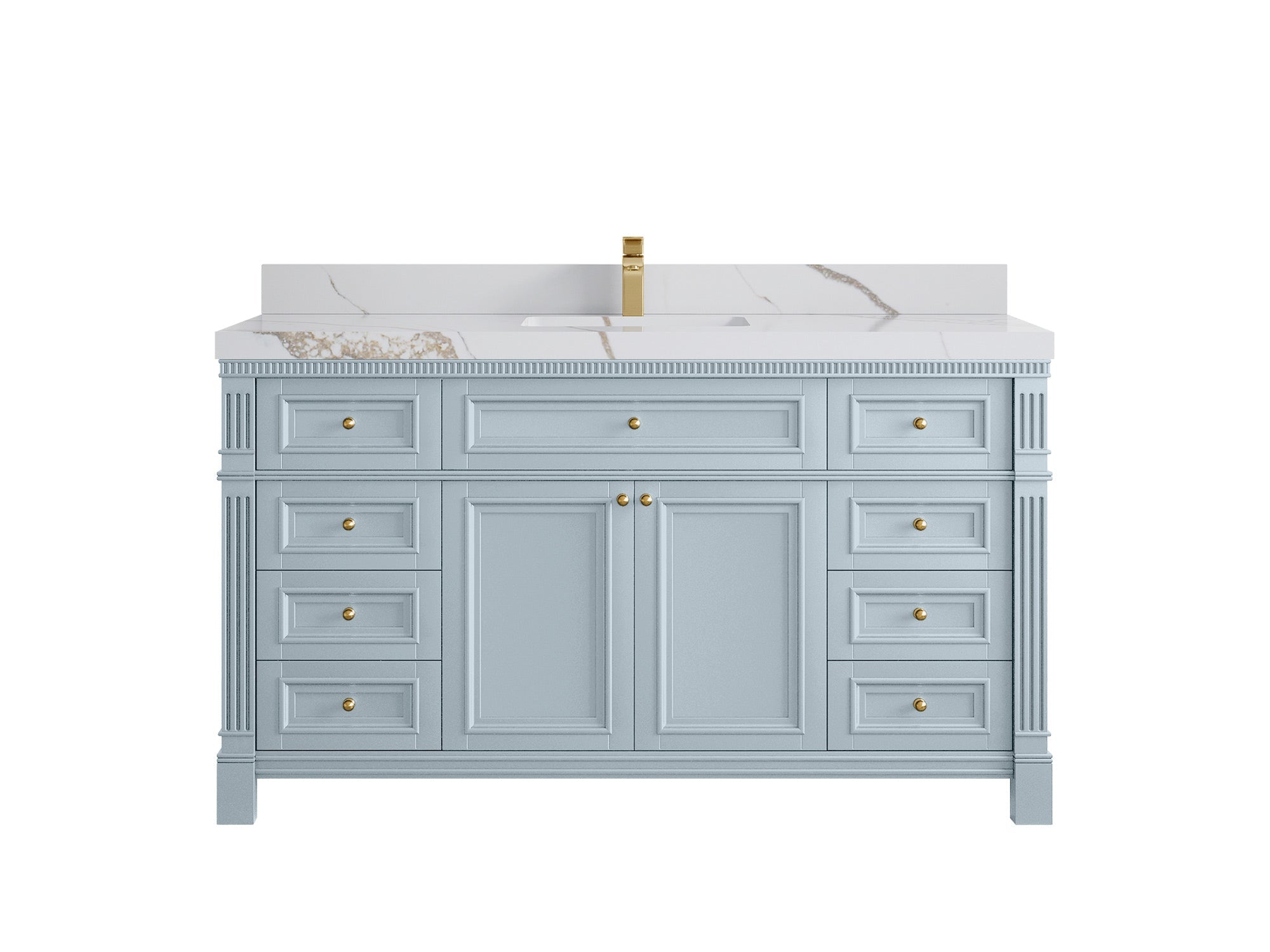Paris 60 in. W x 22 in. D Single Sink Bathroom Vanity - Willow Bath and Vanity