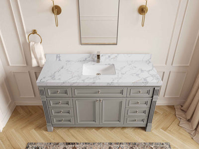 Paris 60 in. W x 22 in. D Single Sink Bathroom Vanity - Willow Bath and Vanity