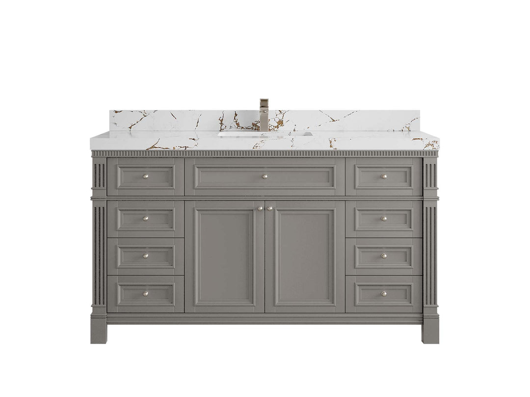 Paris 60 in. W x 22 in. D Single Sink Bathroom Vanity - Willow Bath and Vanity