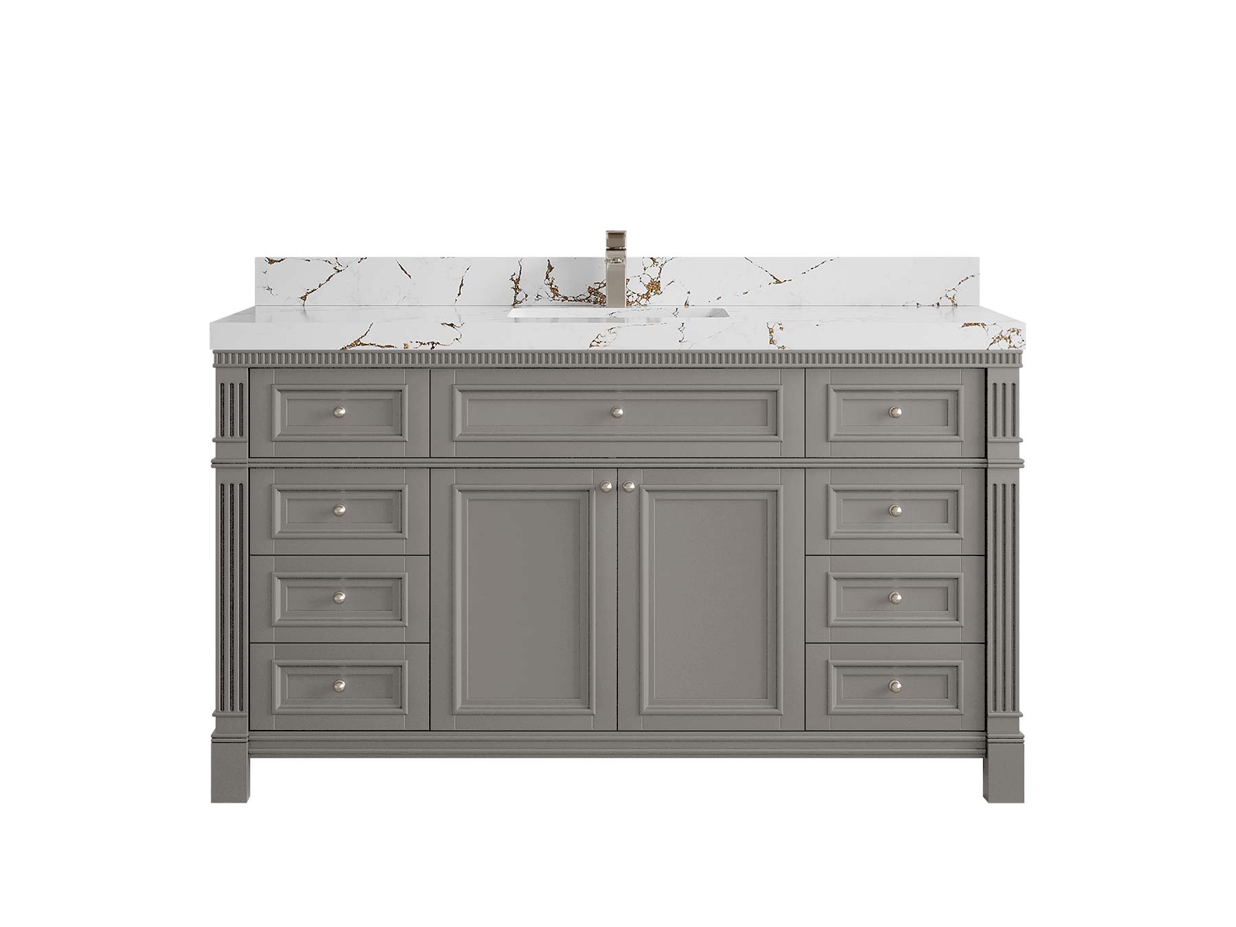 Paris 60 in. W x 22 in. D Single Sink Bathroom Vanity - Willow Bath and Vanity