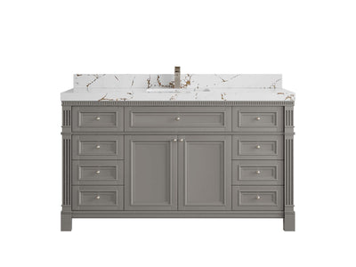 Paris 60 in. W x 22 in. D Single Sink Bathroom Vanity - Willow Bath and Vanity