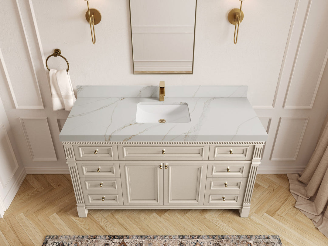 Paris 60 in. W x 22 in. D Single Sink Bathroom Vanity - Willow Bath and Vanity