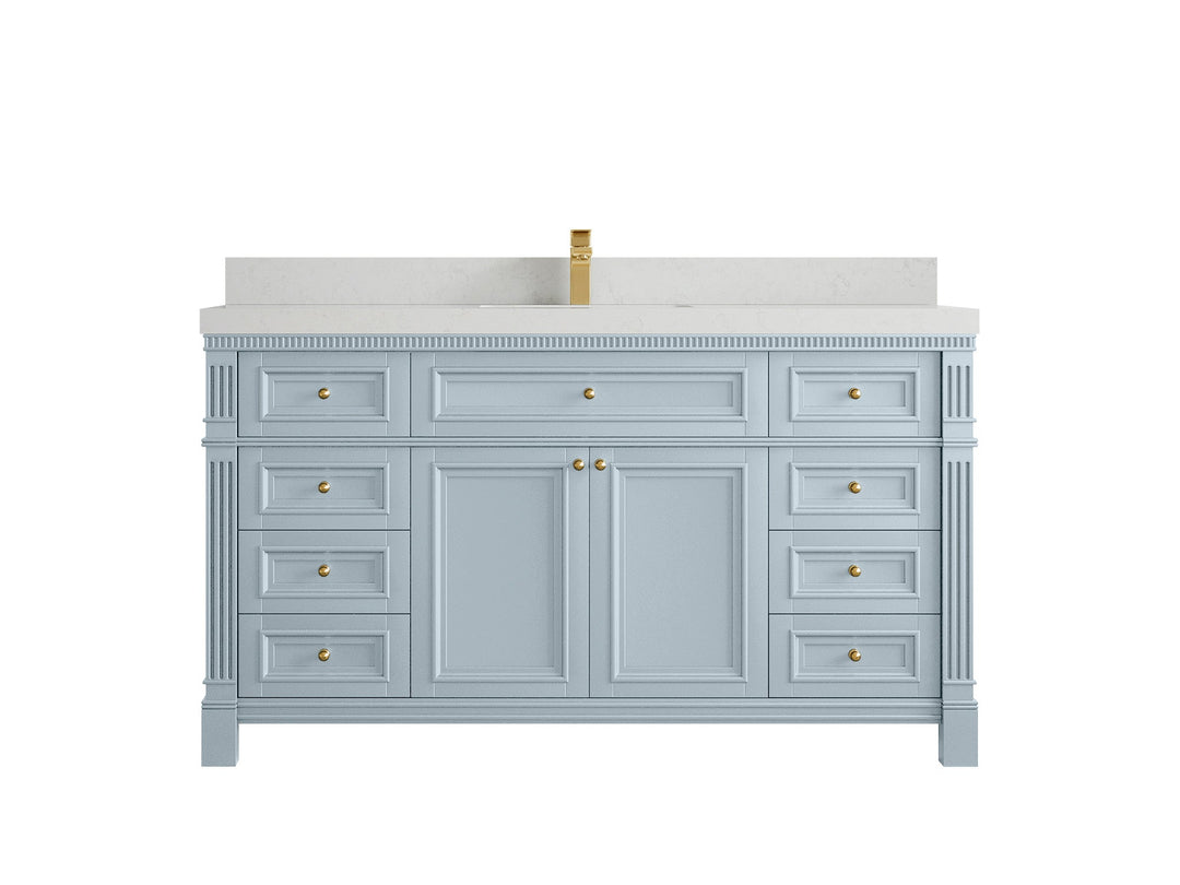 Paris 60 in. W x 22 in. D Single Sink Bathroom Vanity - Willow Bath and Vanity