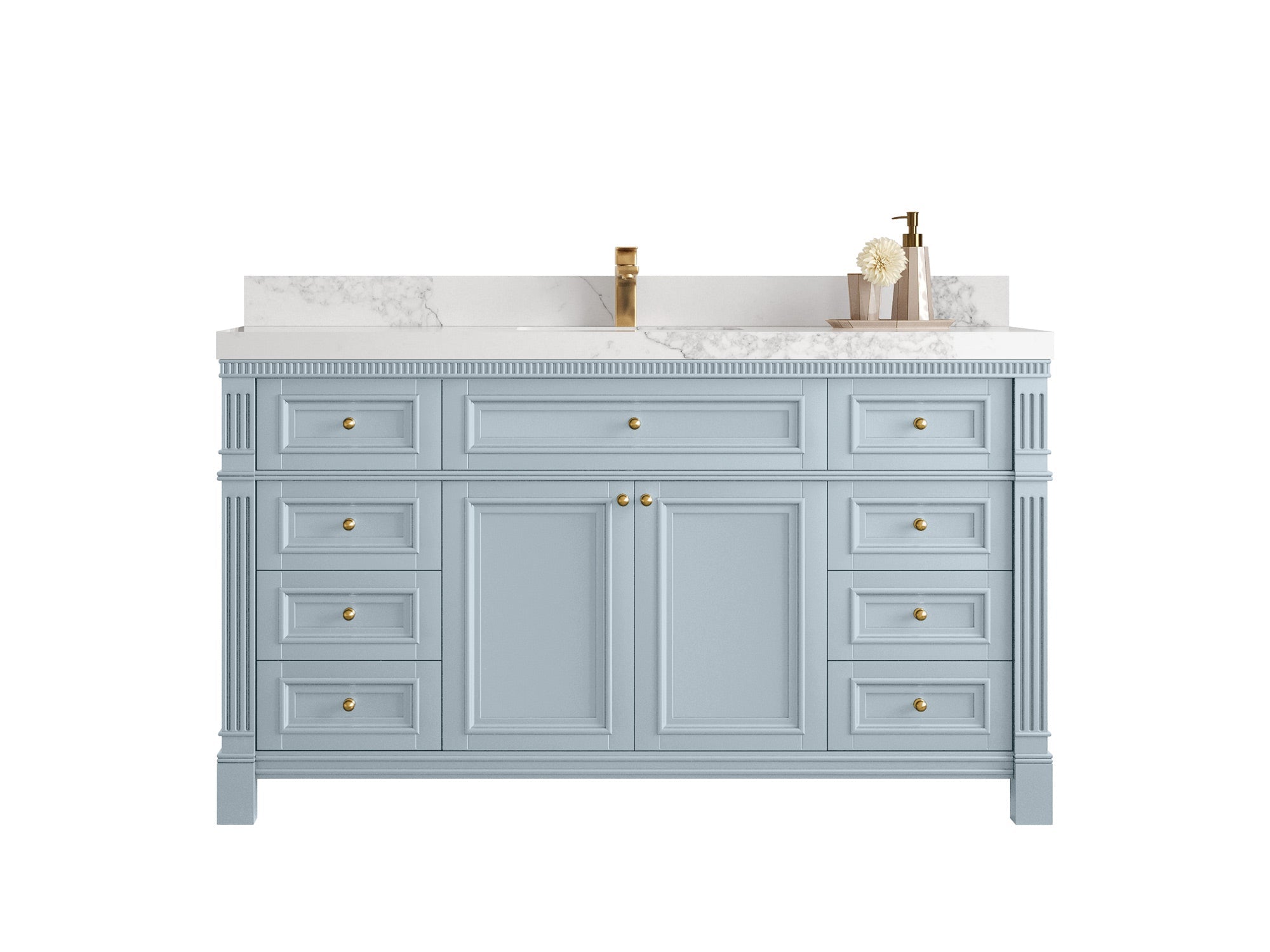 Paris 60 in. W x 22 in. D Single Sink Bathroom Vanity - Willow Bath and Vanity