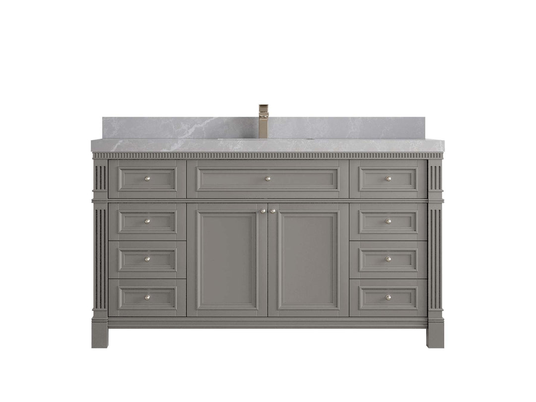 Paris 60 in. W x 22 in. D Single Sink Bathroom Vanity - Willow Bath and Vanity