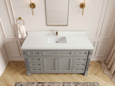 Paris 60 in. W x 22 in. D Single Sink Bathroom Vanity - Willow Bath and Vanity