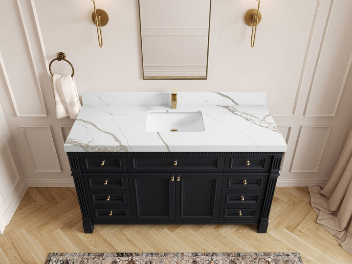 Paris 60 in. W x 22 in. D Single Sink Bathroom Vanity - photo 9