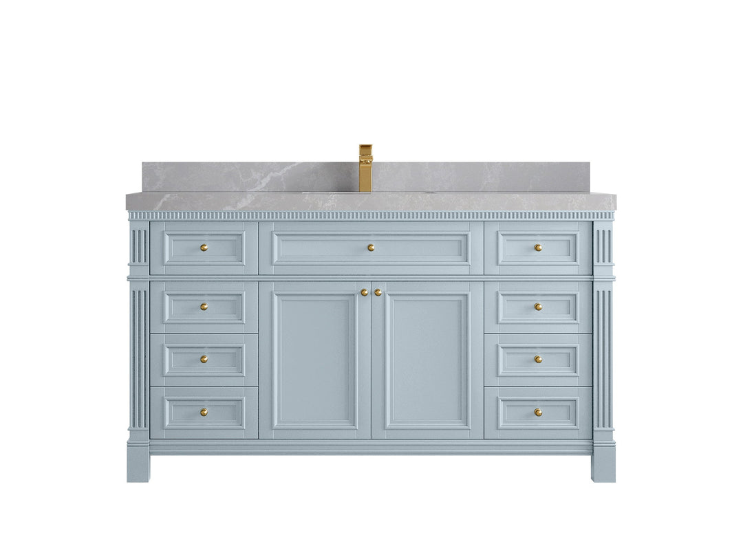 Paris 60 in. W x 22 in. D Single Sink Bathroom Vanity - Willow Bath and Vanity