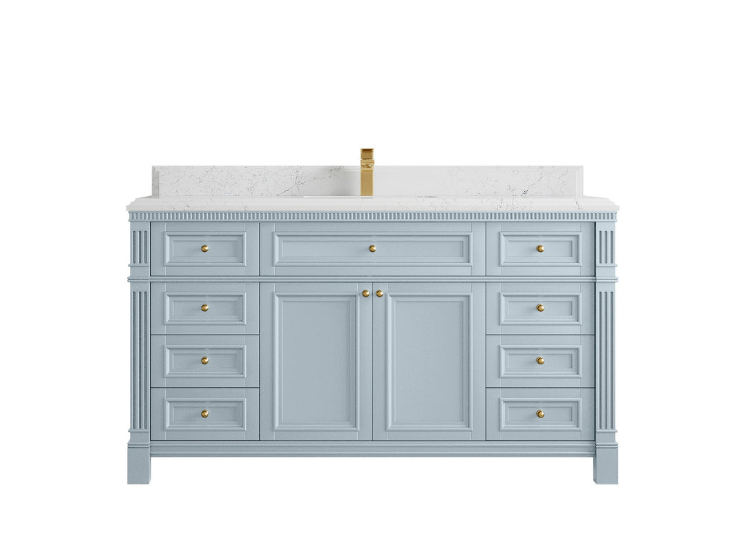 Paris 60 in. W x 22 in. D Single Sink Bathroom Vanity - Willow Bath and Vanity