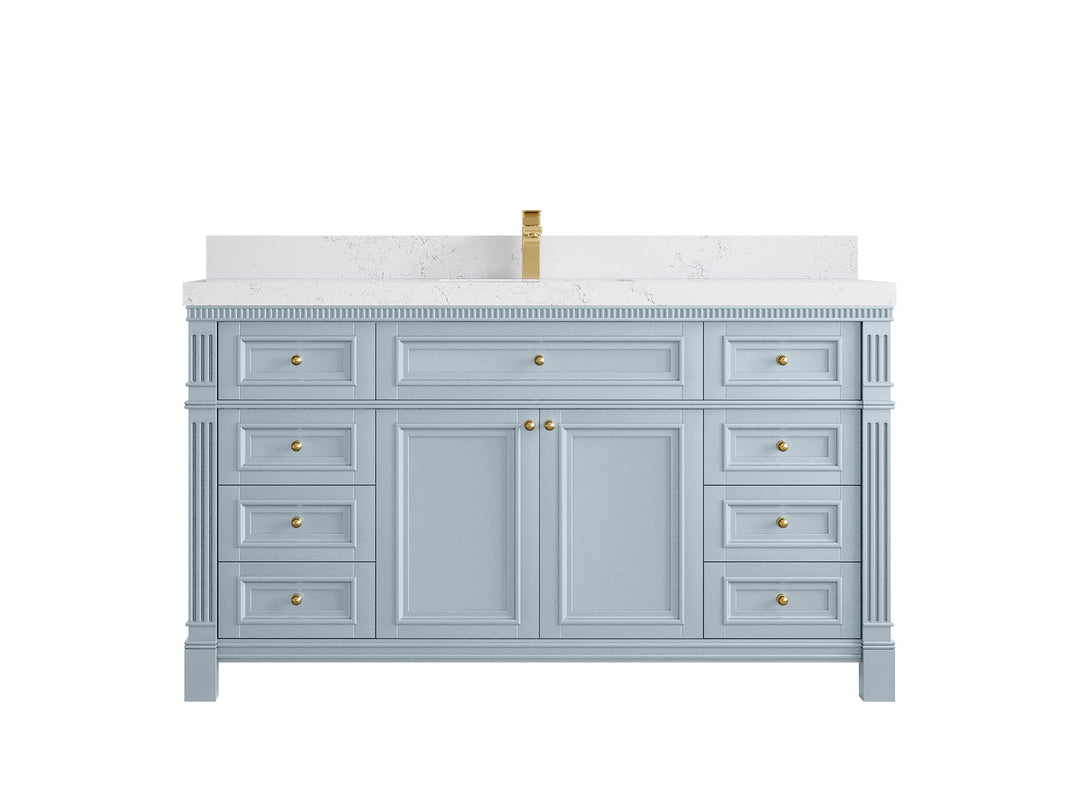 Paris 60 in. W x 22 in. D Single Sink Bathroom Vanity - Willow Bath and Vanity