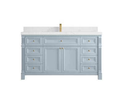 Paris 60 in. W x 22 in. D Single Sink Bathroom Vanity - Willow Bath and Vanity