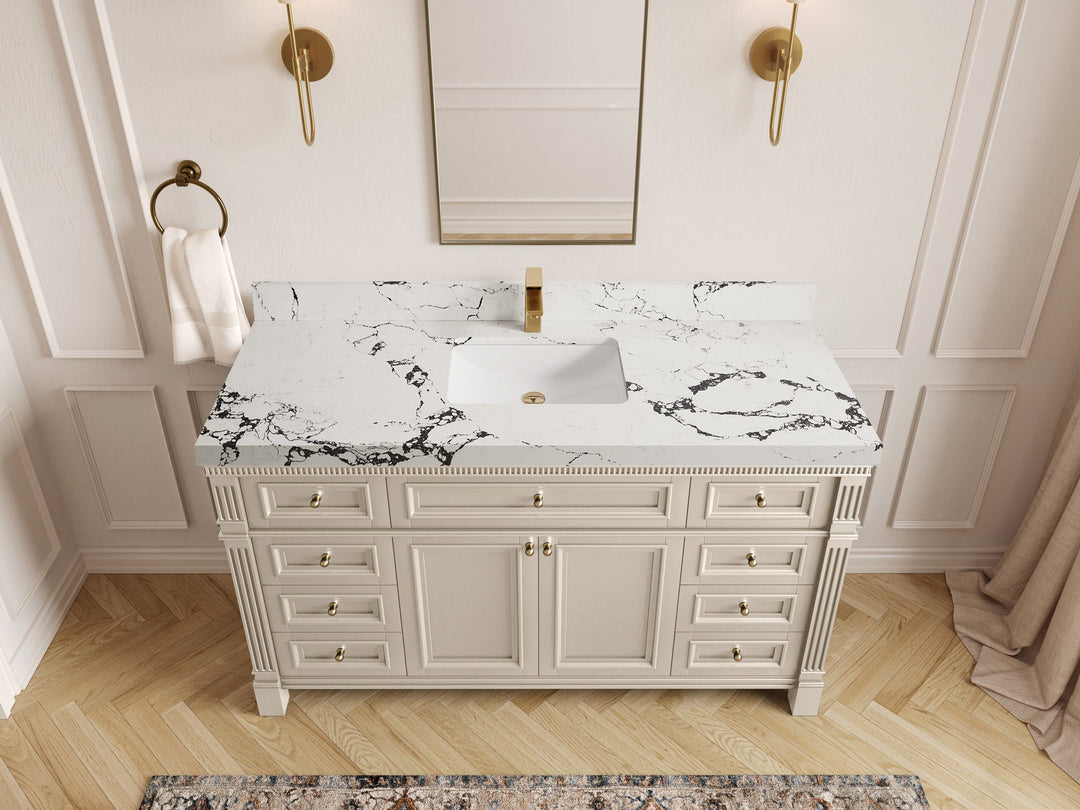 Paris 60 in. W x 22 in. D Single Sink Bathroom Vanity - Willow Bath and Vanity