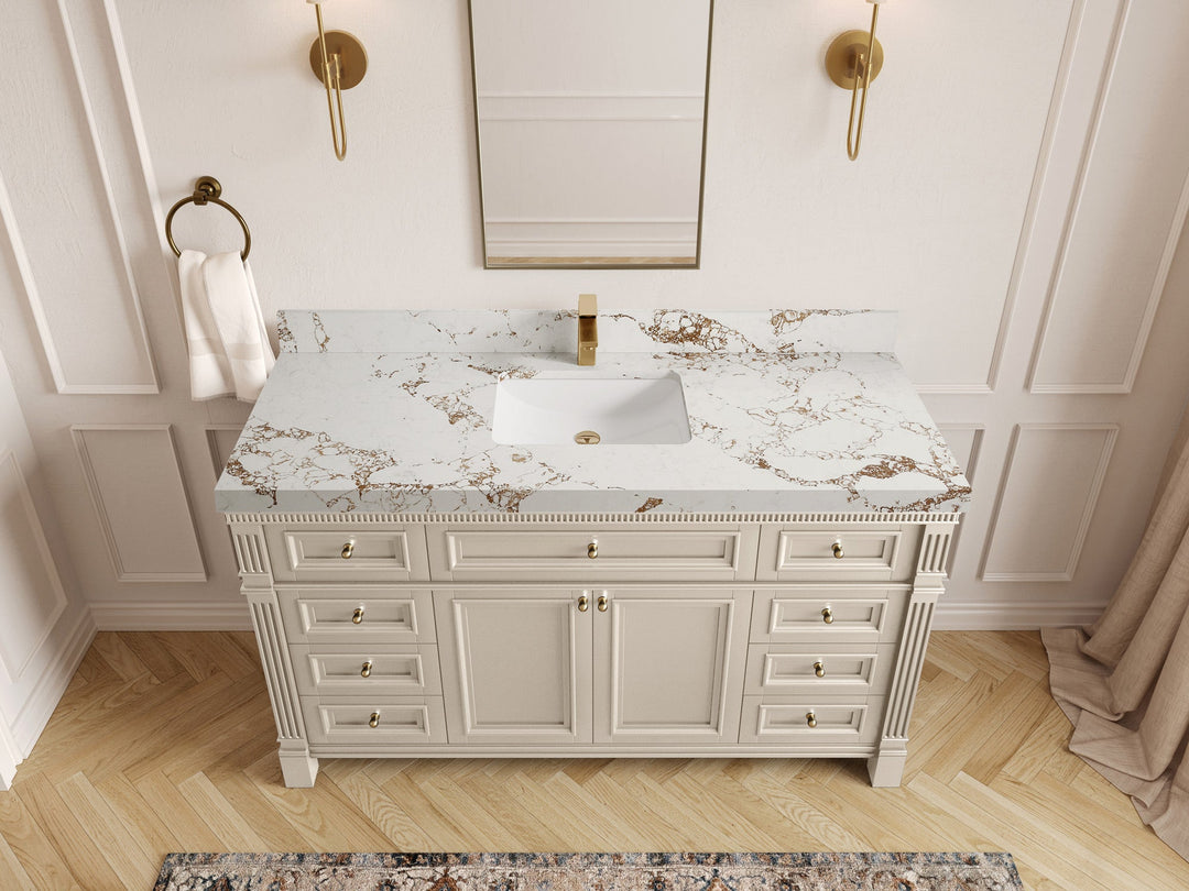 Paris 60 in. W x 22 in. D Single Sink Bathroom Vanity - Willow Bath and Vanity