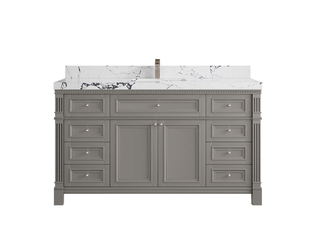 Paris 60 in. W x 22 in. D Single Sink Bathroom Vanity - Willow Bath and Vanity