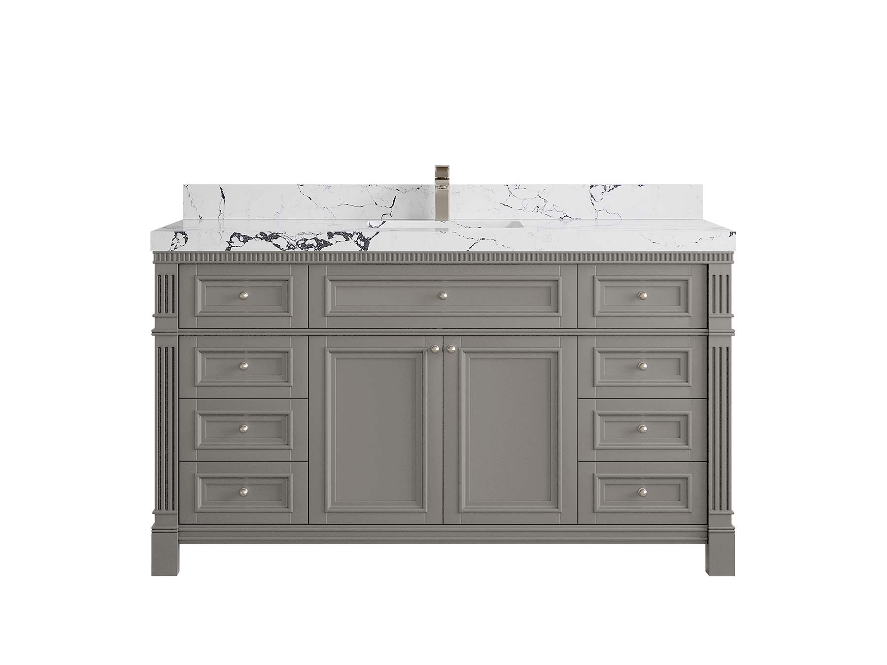 Paris 60 in. W x 22 in. D Single Sink Bathroom Vanity - Willow Bath and Vanity