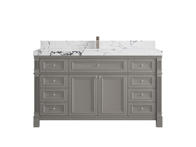 Paris 60 in. W x 22 in. D Single Sink Bathroom Vanity - Willow Bath and Vanity