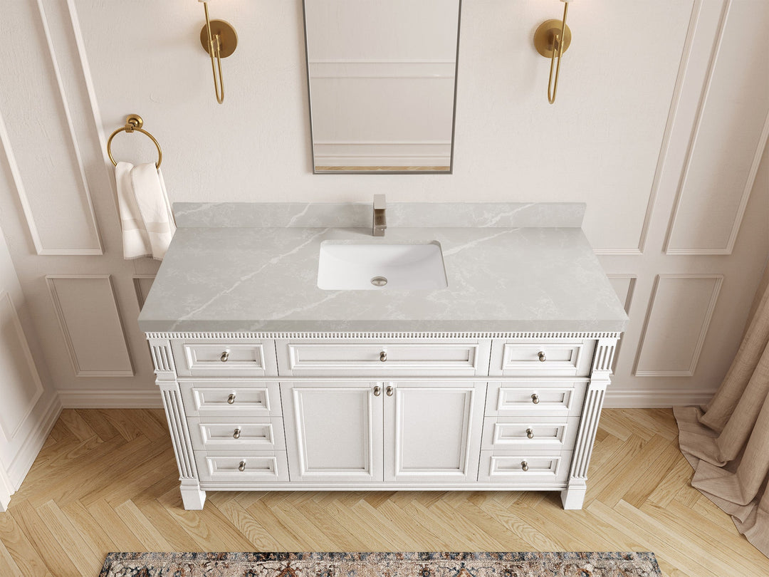 Paris 60 in. W x 22 in. D Single Sink Bathroom Vanity - Willow Bath and Vanity