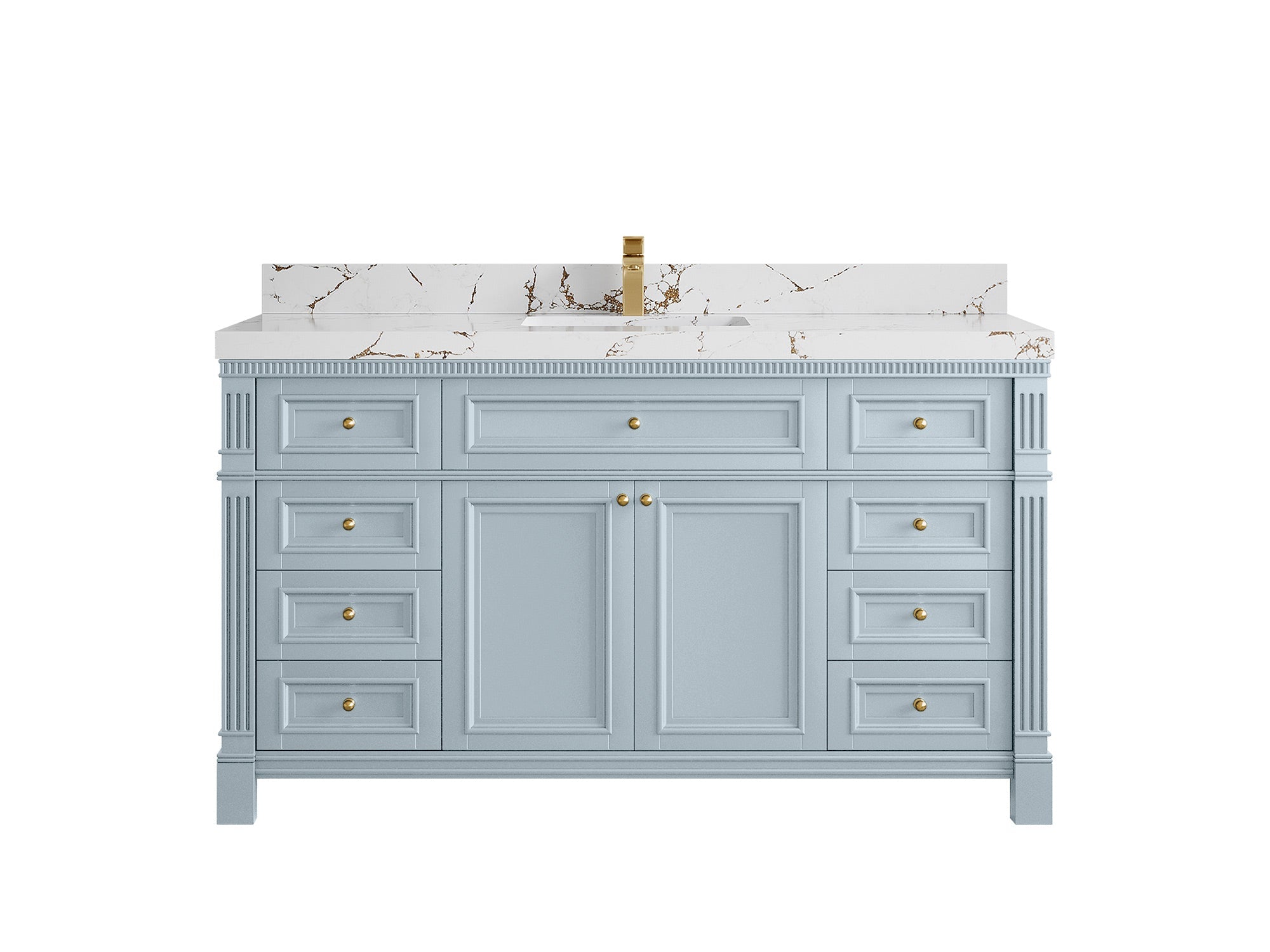 Paris 60 in. W x 22 in. D Single Sink Bathroom Vanity - Willow Bath and Vanity