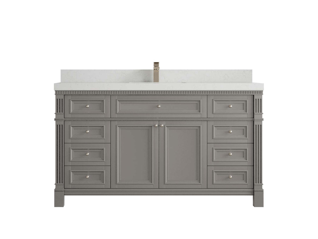 Paris 60 in. W x 22 in. D Single Sink Bathroom Vanity - Willow Bath and Vanity