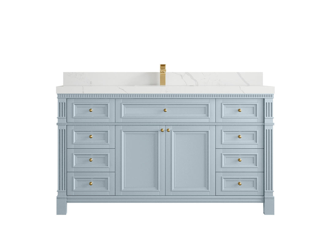 Paris 60 in. W x 22 in. D Single Sink Bathroom Vanity - Willow Bath and Vanity