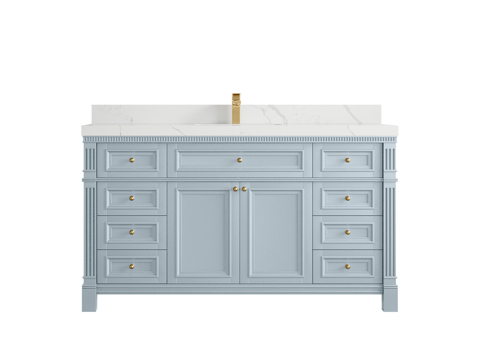 Paris 60 in. W x 22 in. D Single Sink Bathroom Vanity - Willow Bath and Vanity