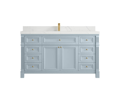 Paris 60 in. W x 22 in. D Single Sink Bathroom Vanity - Willow Bath and Vanity