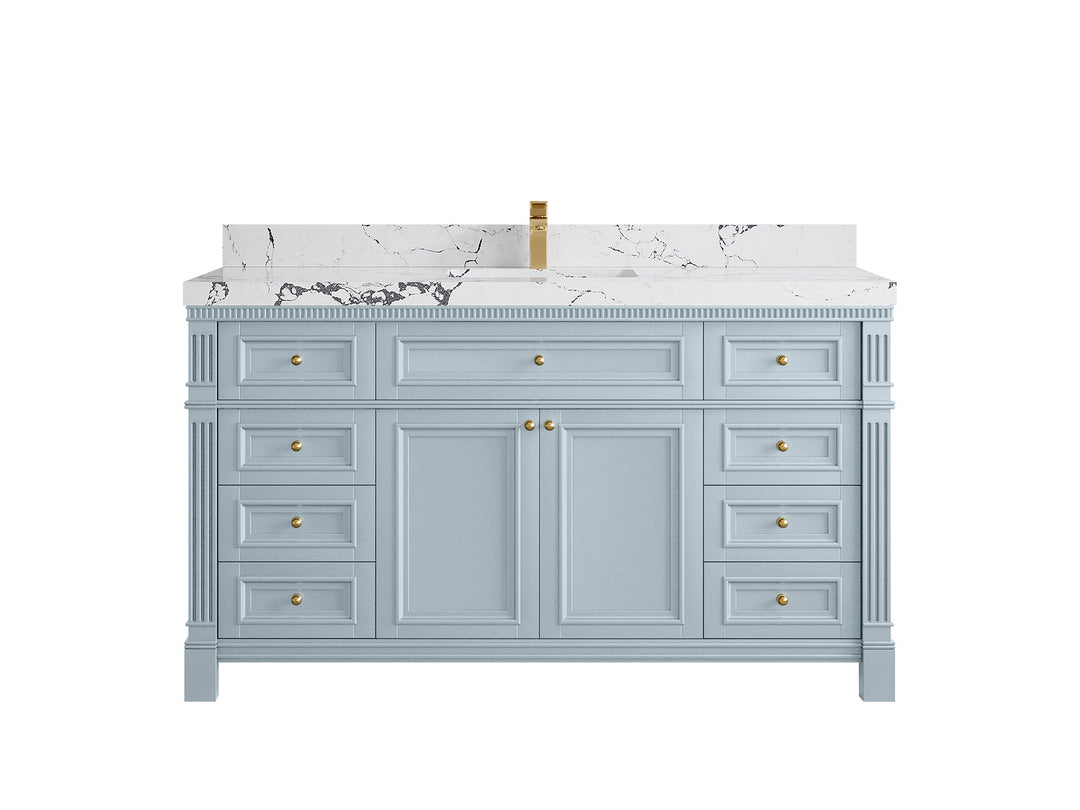 Paris 60 in. W x 22 in. D Single Sink Bathroom Vanity - Willow Bath and Vanity