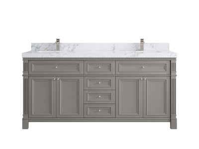 Paris 72 in. W x 22 in. D Double Sink Bathroom Vanity - Willow Bath and Vanity