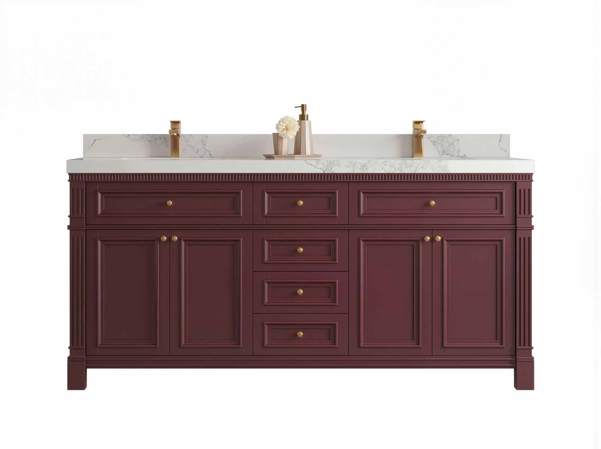 Paris 72 in. W x 22 in. D Double Sink Bathroom Vanity - Willow Bath and Vanity
