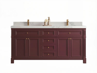 Paris 72 in. W x 22 in. D Double Sink Bathroom Vanity - Willow Bath and Vanity