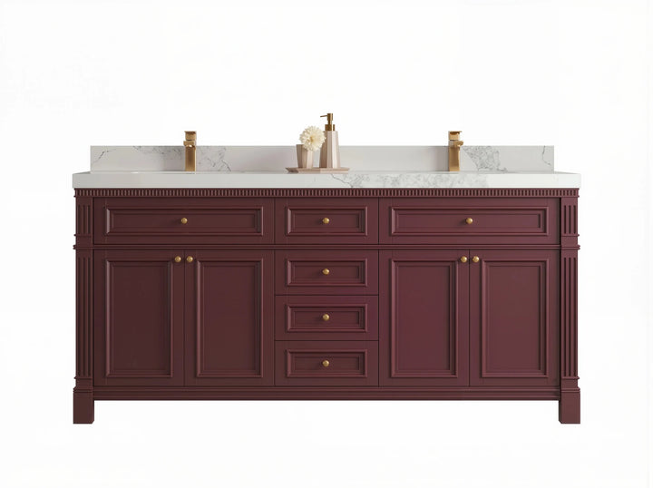 Paris 72 in. W x 22 in. D Double Sink Bathroom Vanity - photo 1