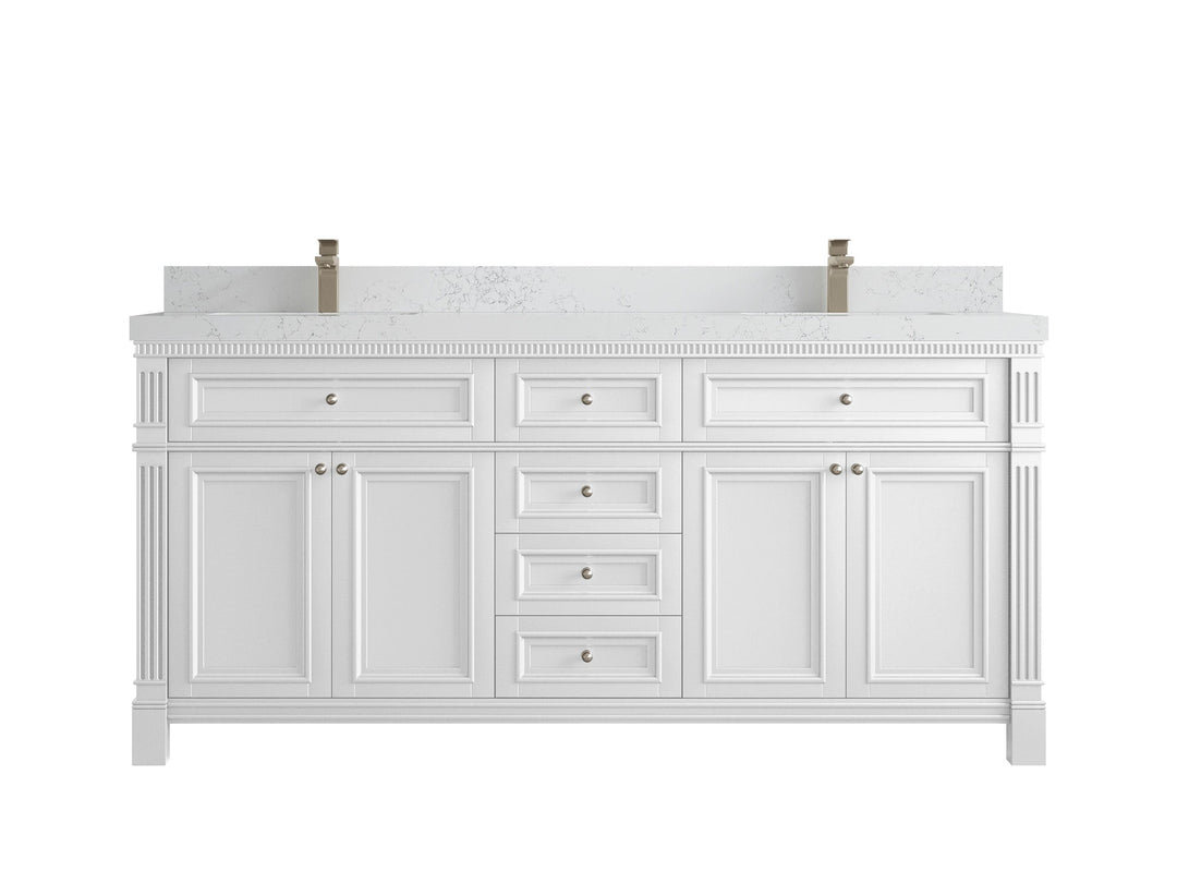 Paris 72 in. W x 22 in. D Double Sink Bathroom Vanity - Willow Bath and Vanity