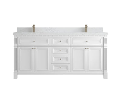 Paris 72 in. W x 22 in. D Double Sink Bathroom Vanity - Willow Bath and Vanity